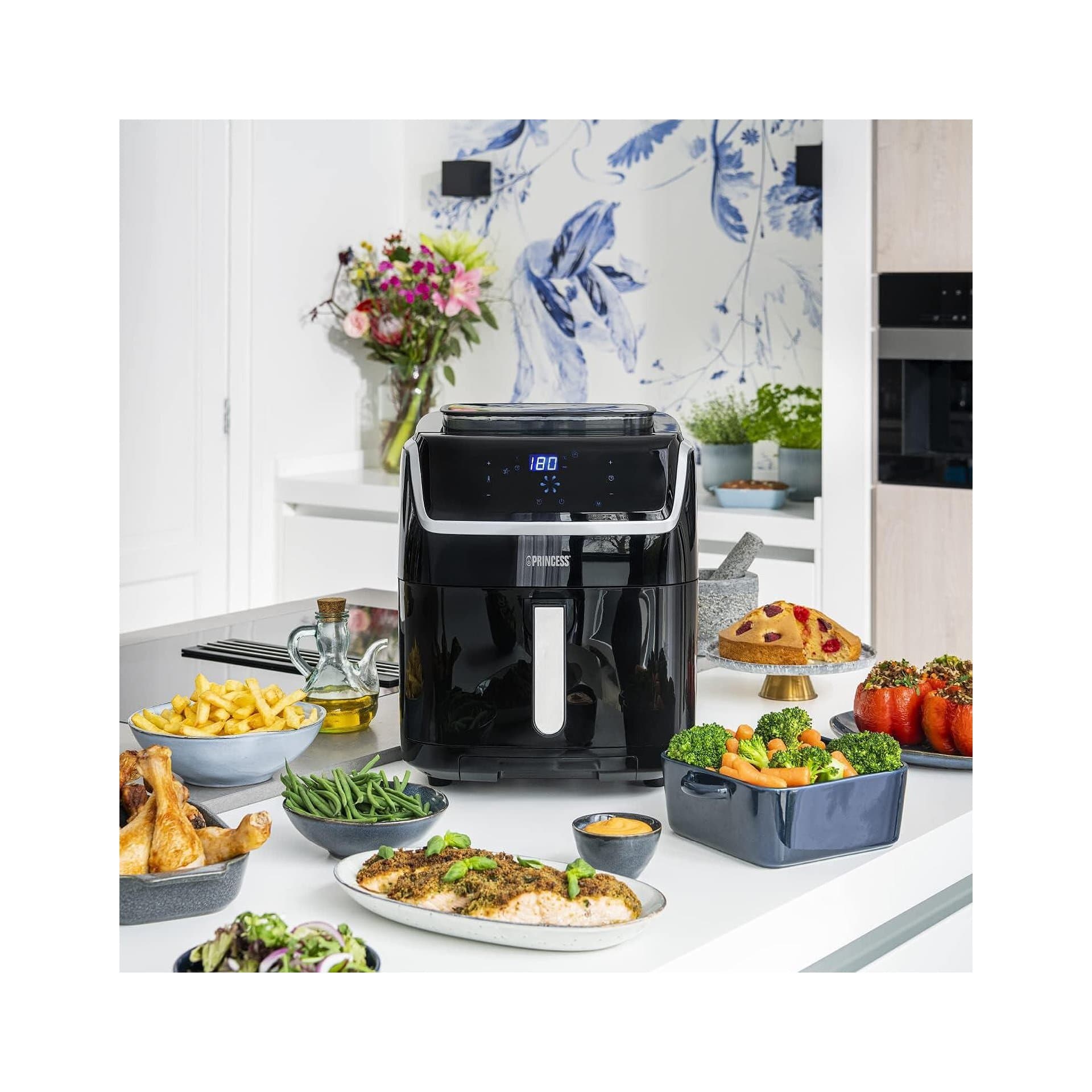 Фритюрник с горещ въздух - Princess 182080 2-в-1 с пара, 6,5 L, 1700 W, 8 програми 5
