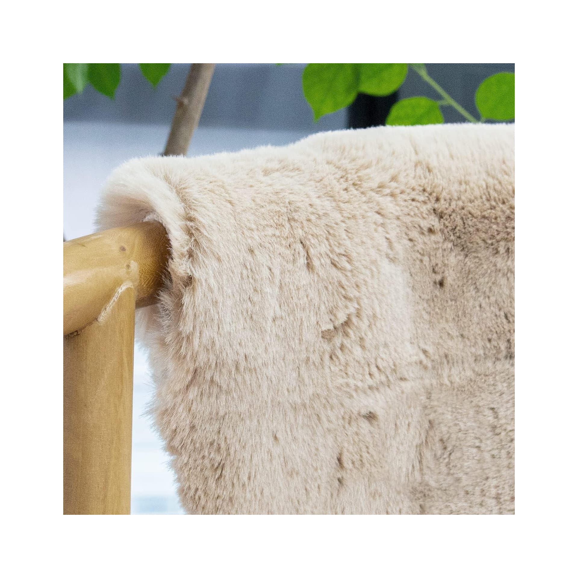 Килим - ORINOVA 240 300 cm изкуствен косъм бежов 3
