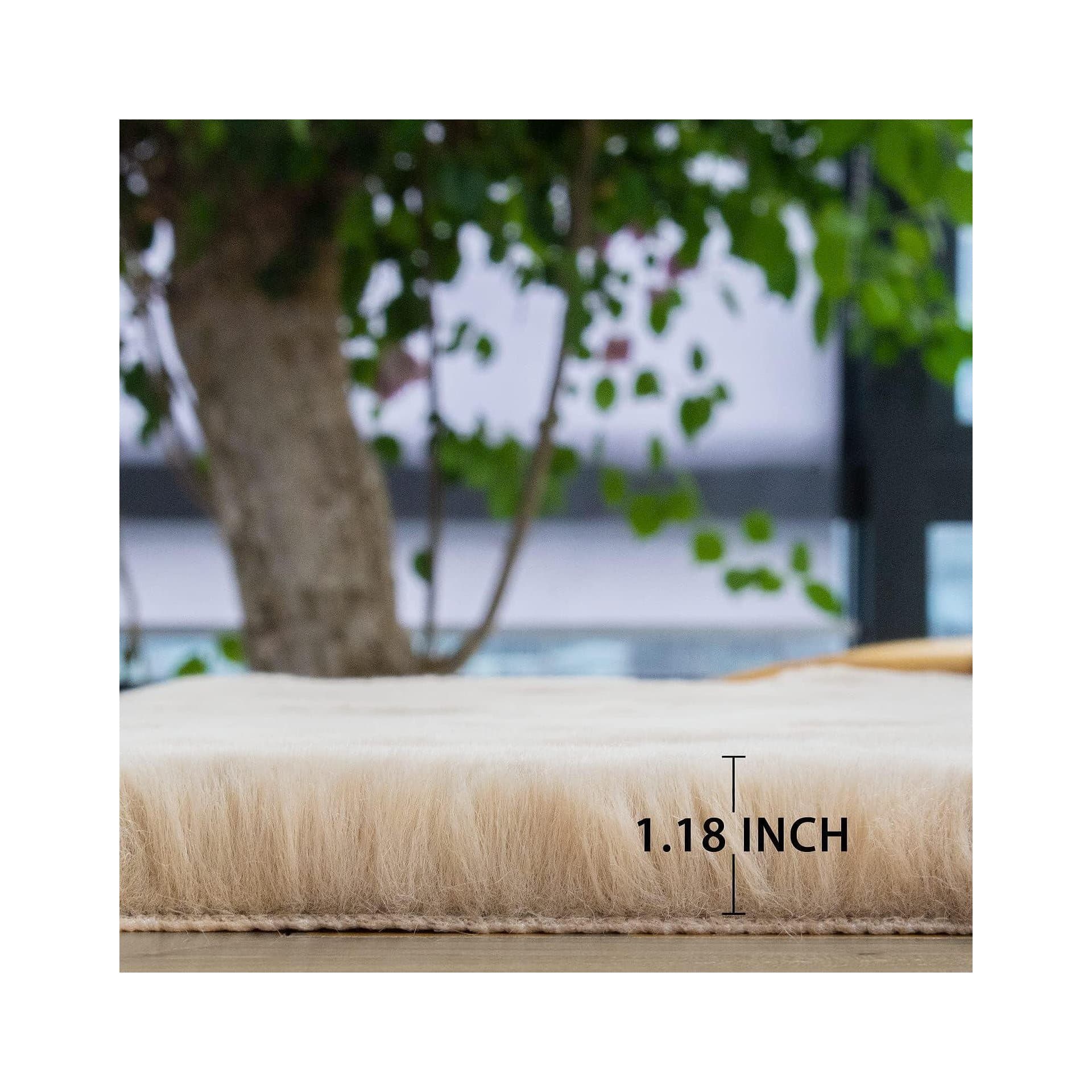 Килим - ORINOVA 240 300 cm изкуствен косъм бежов 5
