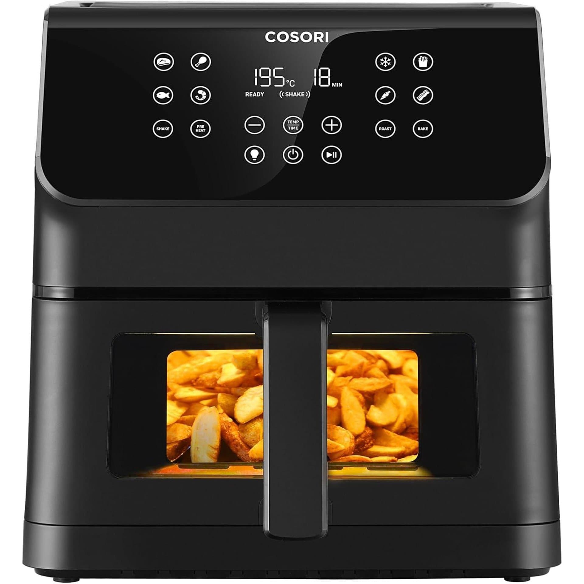 Фритюрник с горещ въздух - COSORI CAF-P652-KEU 6.2 L 1700 W 12 режима прозорец