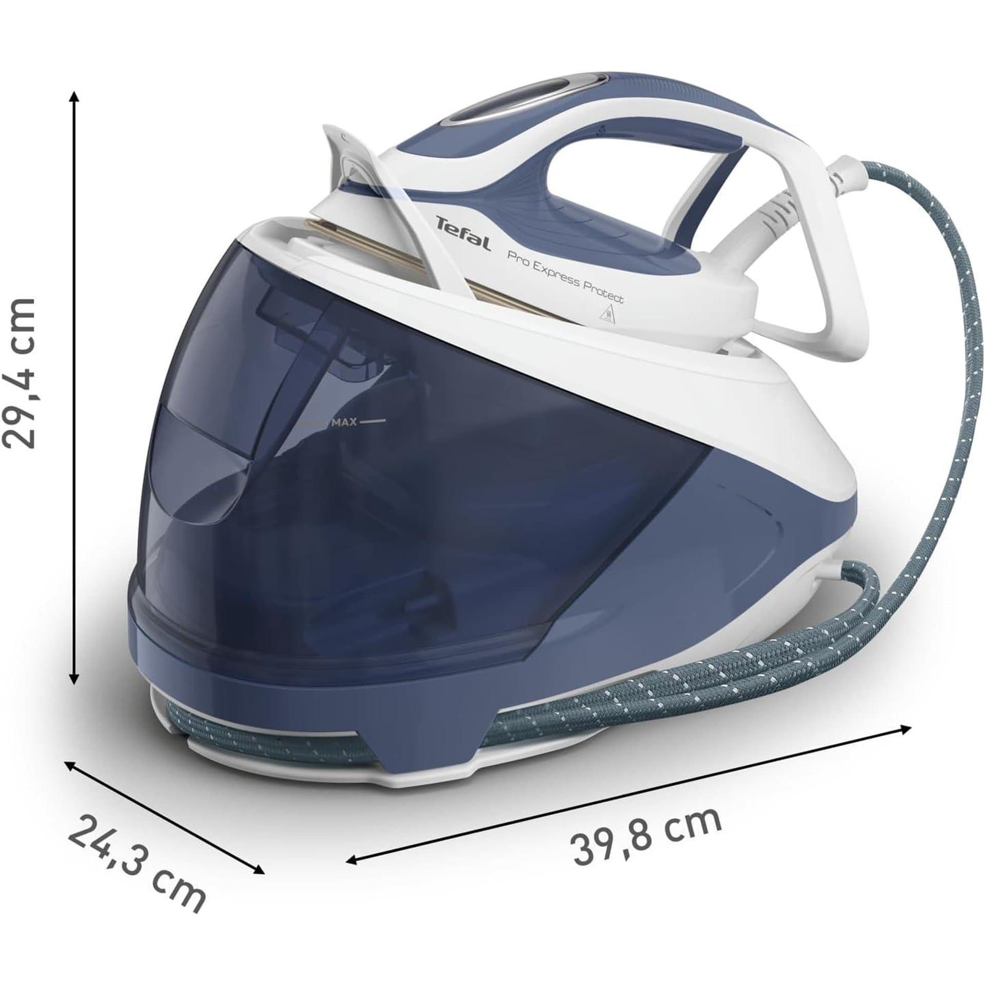 Ютия с парогенератор – Tefal Pro Express Protect GV9225 7.6 bar 140 g/мин 550 g/мин силен поток пара антиваровиков колектор вертикална пара 7