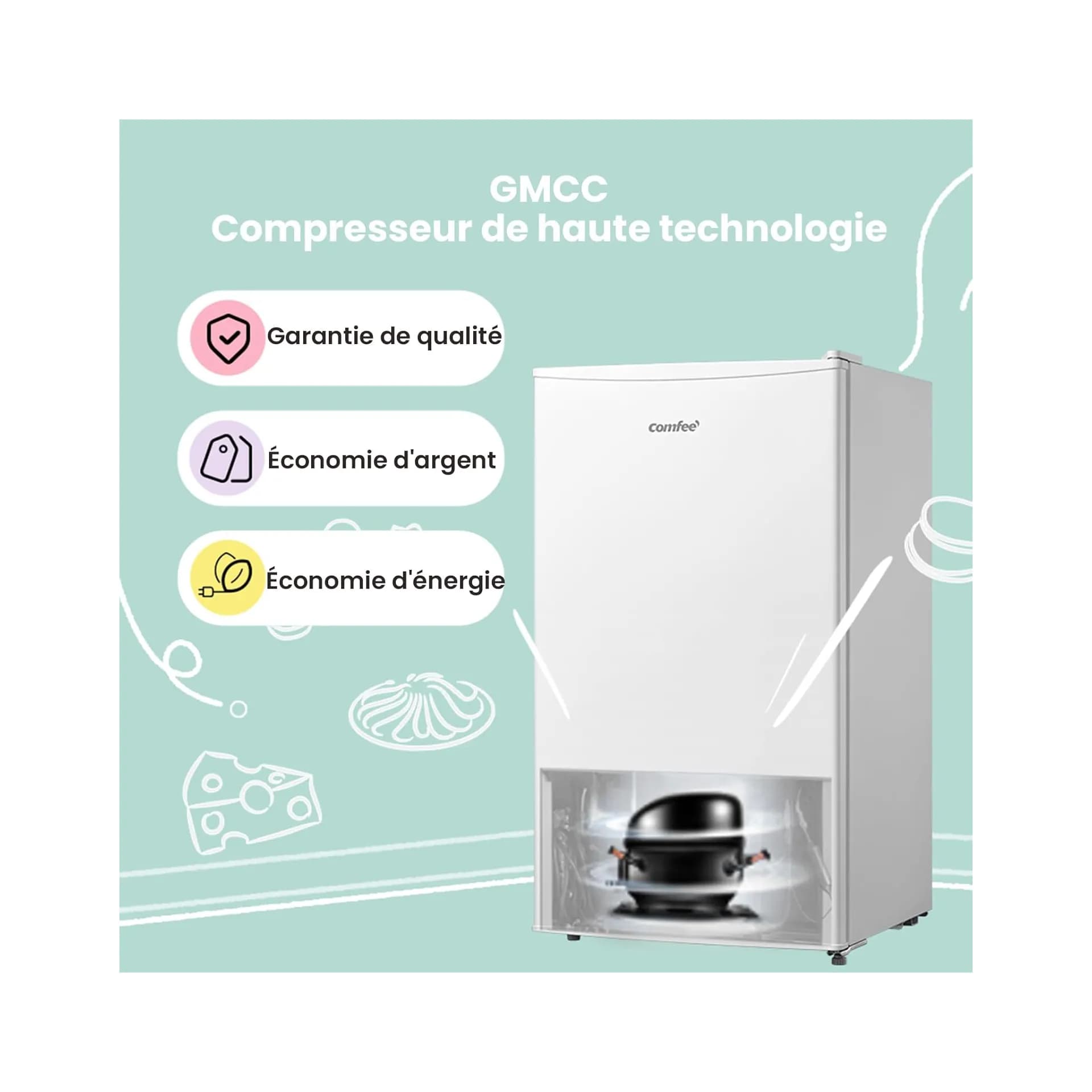 Хладилник - Comfee RCD93WH2(E) 93 L компактен 2
