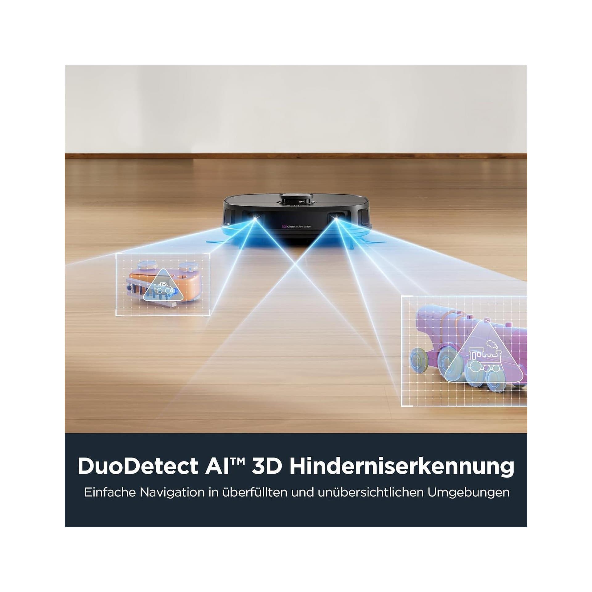 Робот прахосмукачка - EUREKA J12 Ultra AI 3D навигация, автоматична станция, разпознаване на килими, App и гласово управление, черен 4