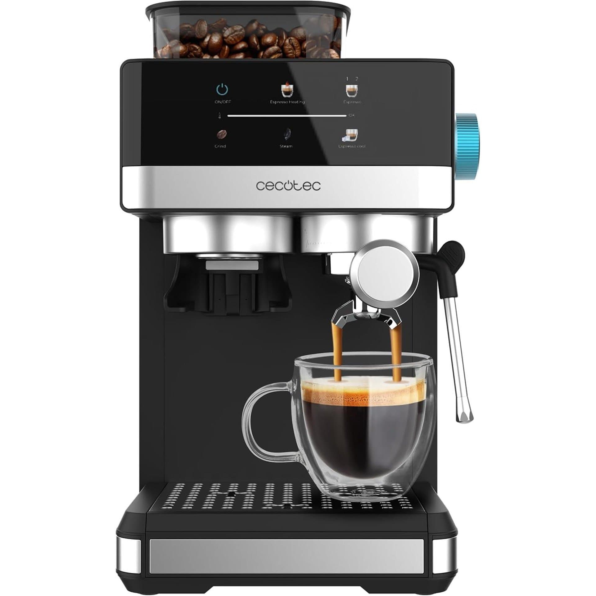 Кафемашина за еспресо - Cecotec Power Espresso 20 Grind 1350 W 20 bar мелачка 1.7 L